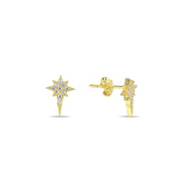 Heliophilia Silver NRZ999568 Pendientes de Plata de Ley 925 con Baño de Oro y Circon